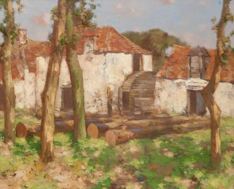 Wikioo.org - The Encyclopedia of Fine Arts - Painting, Artwork by David Gauld - Watermill in France