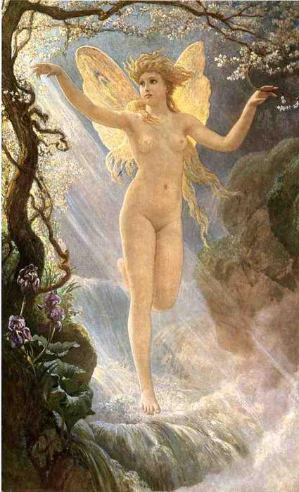 WikiOO.org - Енциклопедія образотворчого мистецтва - Живопис, Картини
 Elihu Vedder - The Water Nymph