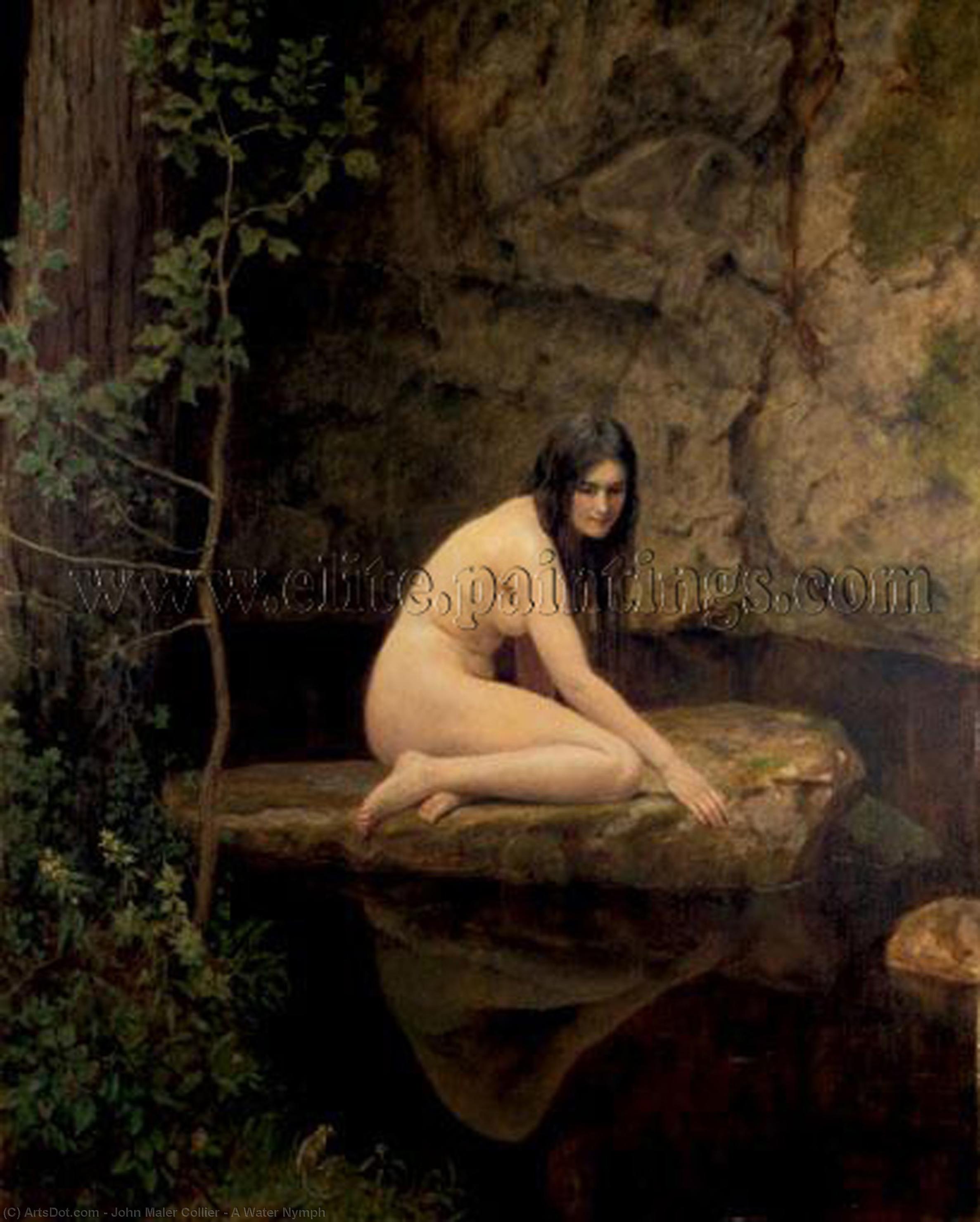 Wikioo.org - The Encyclopedia of Fine Arts - Painting, Artwork by John Maler Collier - A Water Nymph