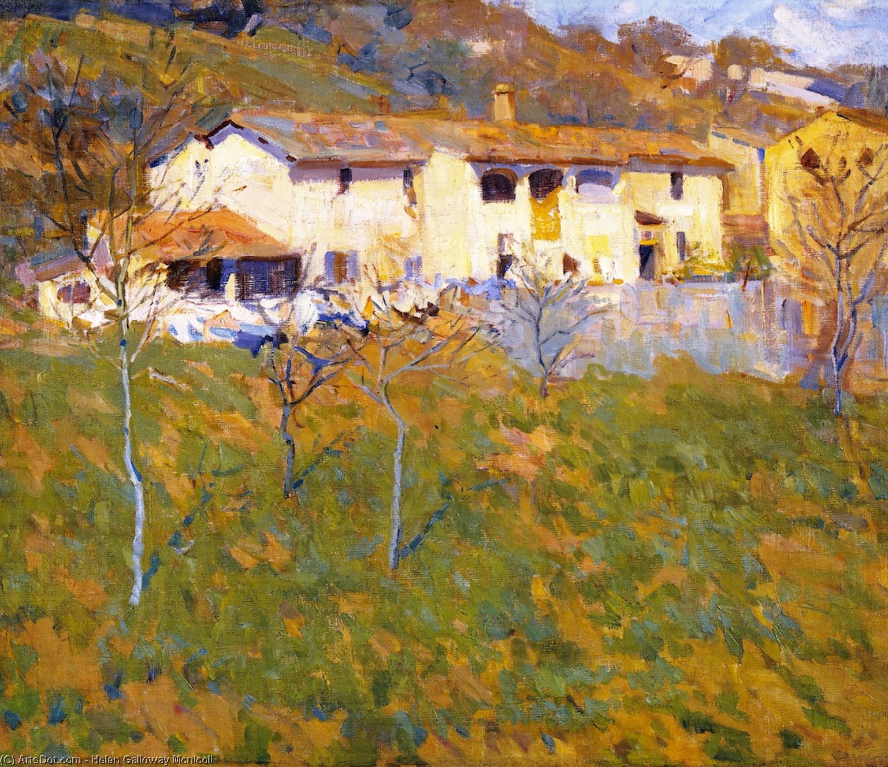 Wikioo.org - The Encyclopedia of Fine Arts - Painting, Artwork by Helen Galloway Mcnicoll - A Wayside Farm