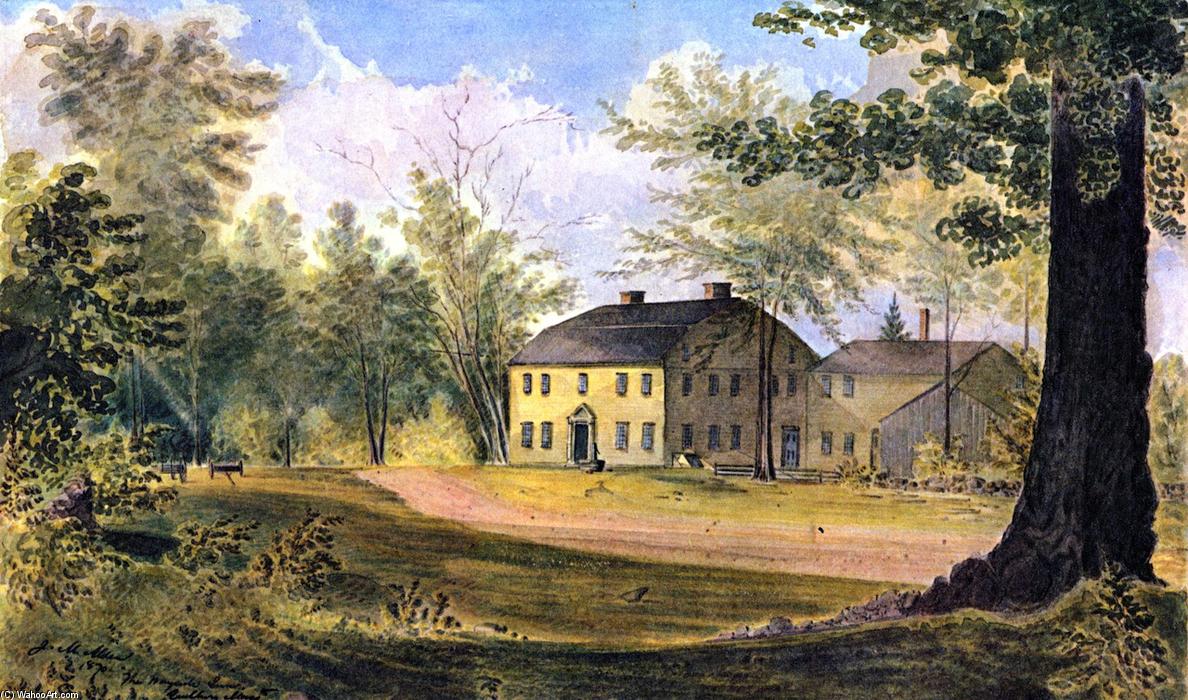 Wikioo.org - The Encyclopedia of Fine Arts - Painting, Artwork by James Madison Alden - The Wayside Inn, Sudbury, Massachusetts