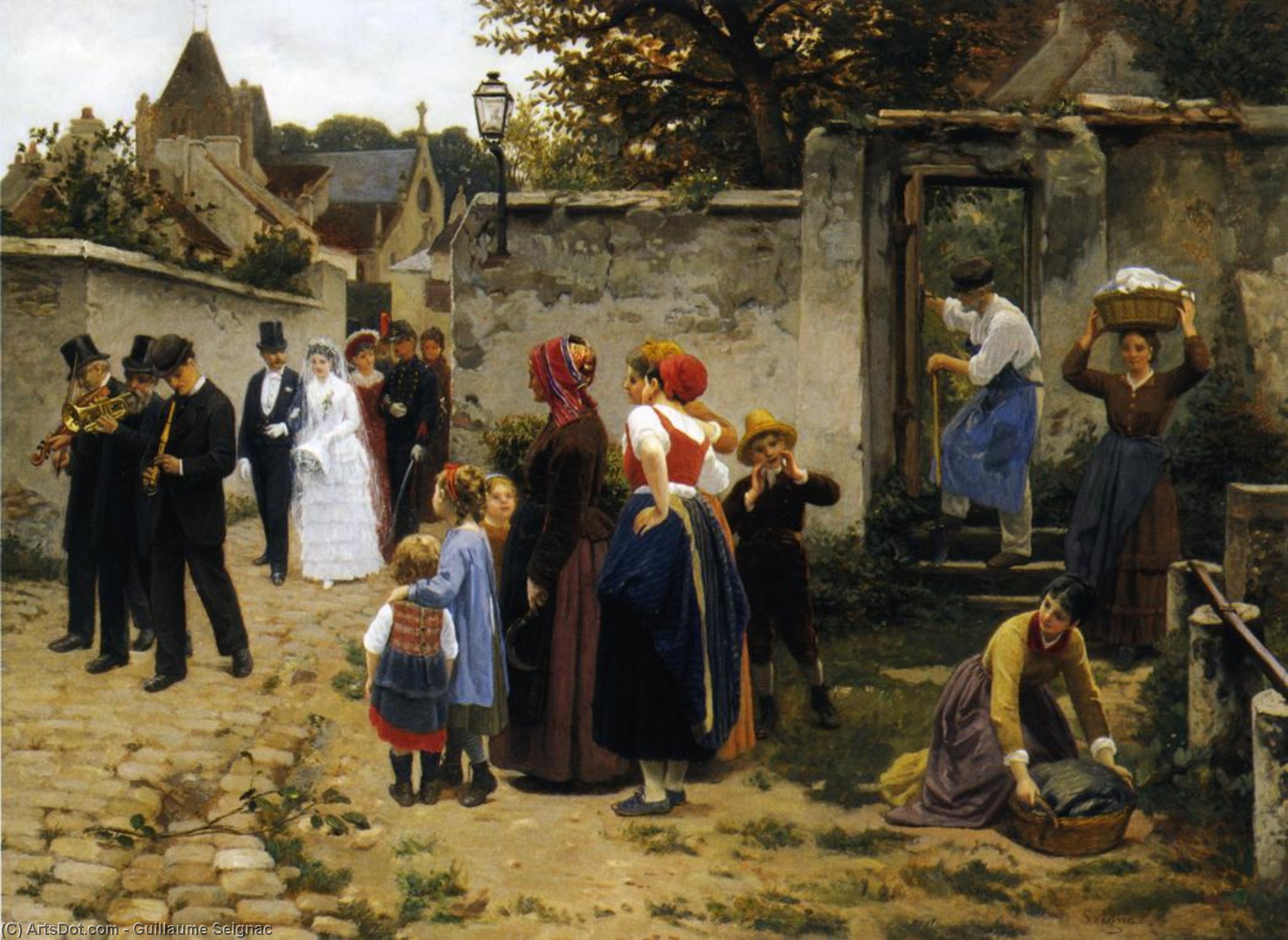 WikiOO.org - Enciklopedija dailės - Tapyba, meno kuriniai Guillaume Seignac - The Wedding Procession