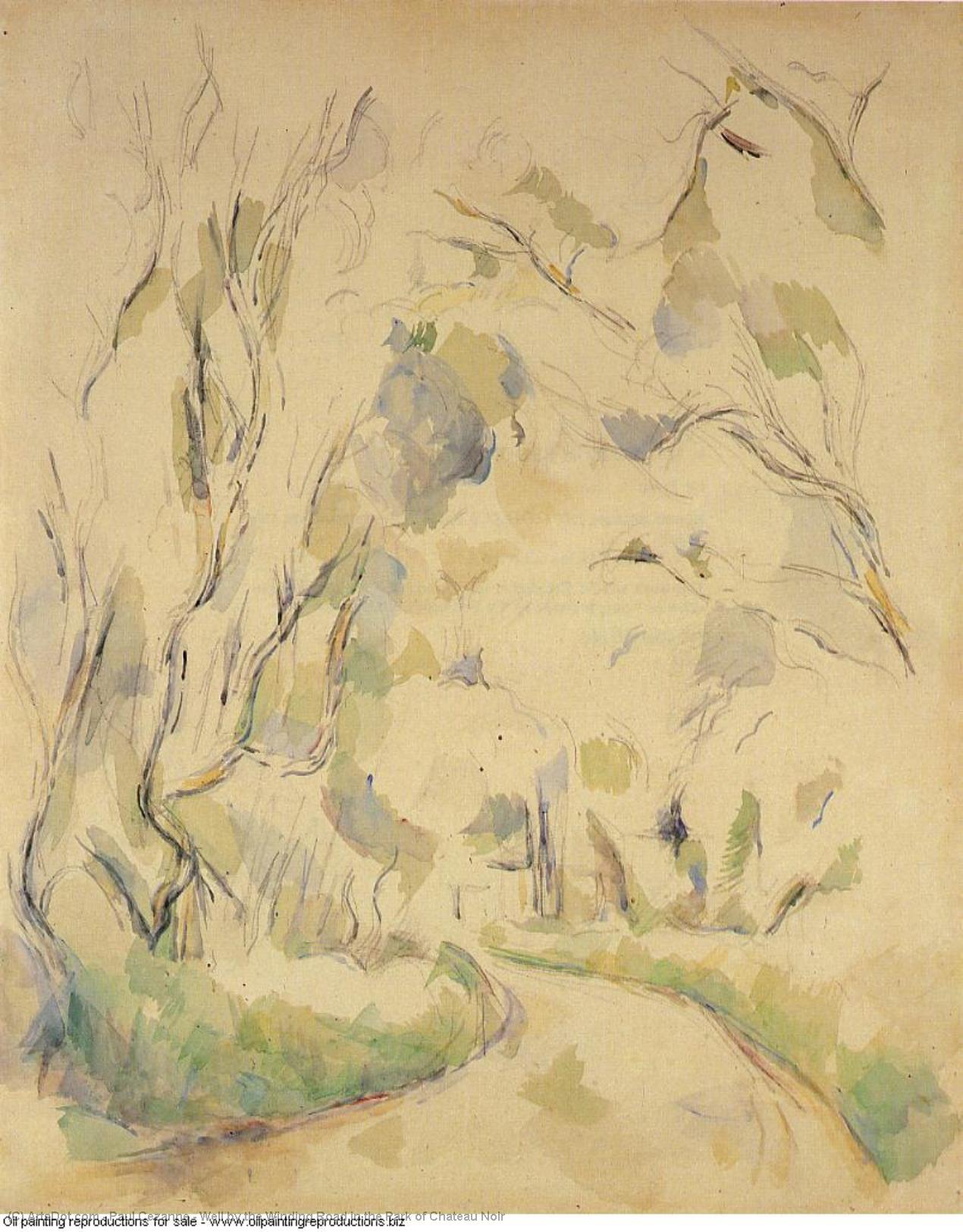 WikiOO.org - Encyclopedia of Fine Arts - Lukisan, Artwork Paul Cezanne - Well by the Winding Road in the Park of Chateau Noir