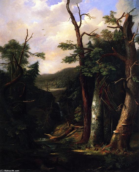 Wikioo.org – La Enciclopedia de las Bellas Artes - Pintura, Obras de arte de Robert Scott Duncanson - Bosque Occidental (también conocido como secuelas de un tornado)