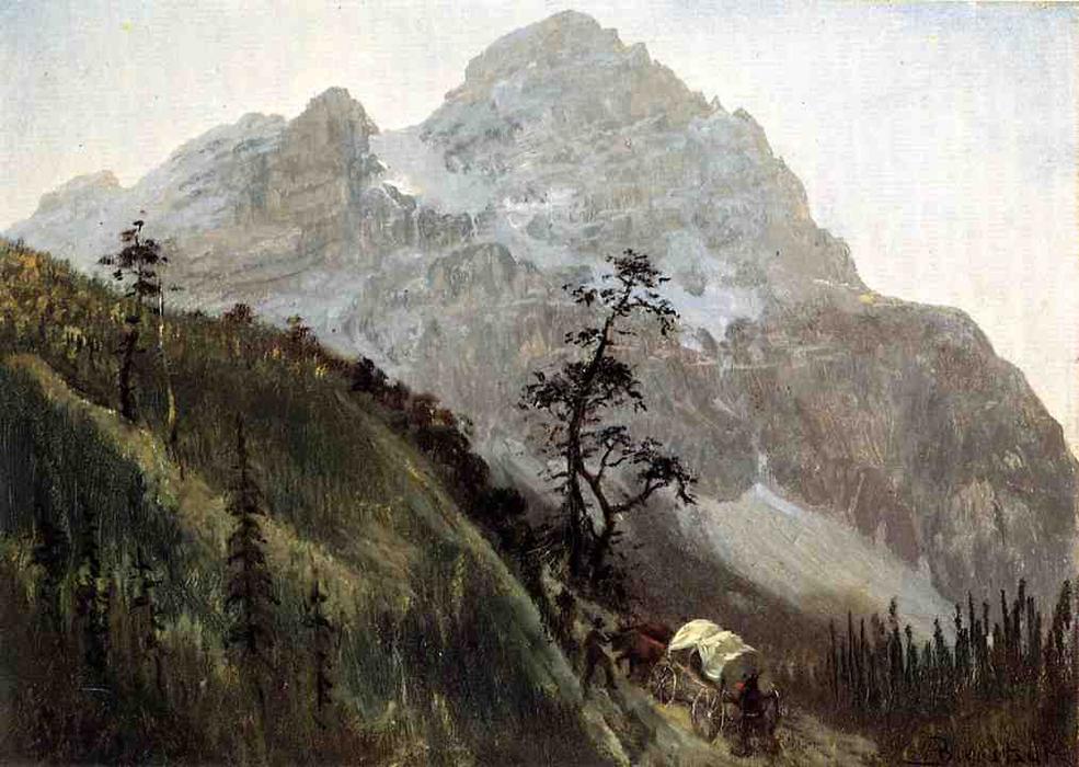 Wikioo.org - The Encyclopedia of Fine Arts - Painting, Artwork by Albert Bierstadt - Western Trail, the Rockies