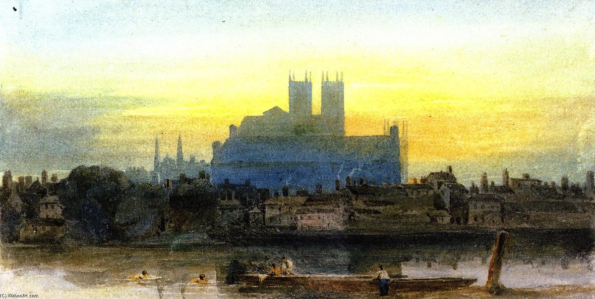 Wikioo.org - The Encyclopedia of Fine Arts - Painting, Artwork by David Cox - Westminster from Lambeth