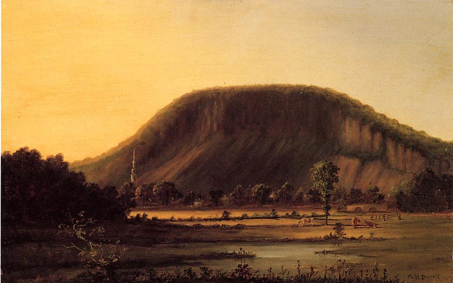 WikiOO.org - אנציקלופדיה לאמנויות יפות - ציור, יצירות אמנות George Henry Durrie - West Rock, New Haven