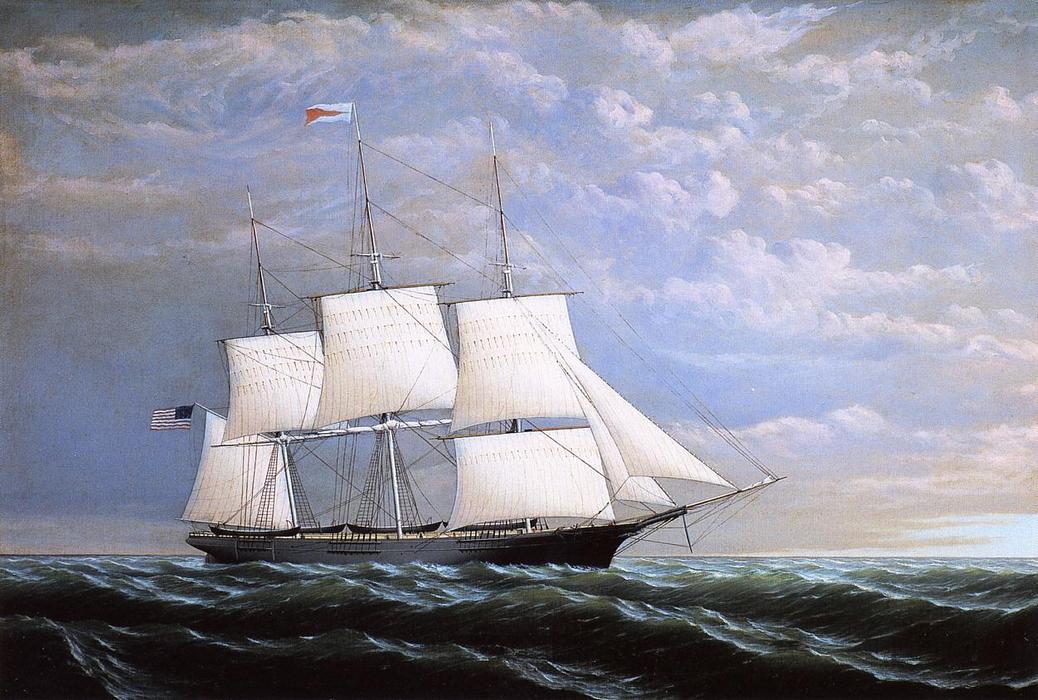 WikiOO.org - Encyclopedia of Fine Arts - Målning, konstverk William Bradford - Whaleship 'Syren Queen' of Fairhaven