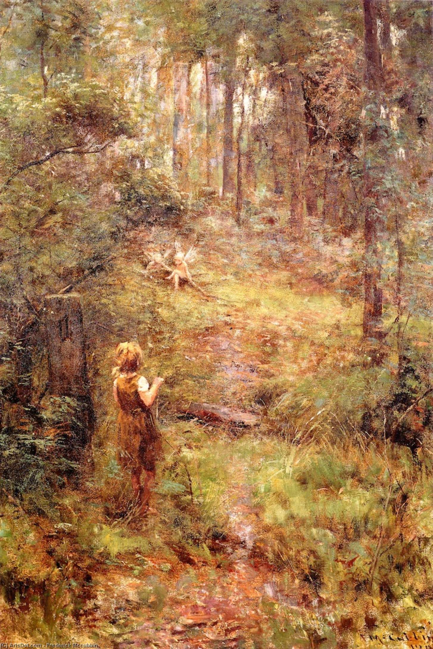 Wikioo.org - The Encyclopedia of Fine Arts - Painting, Artwork by Frederick Mccubbin - What the Girl Saw in the Bush
