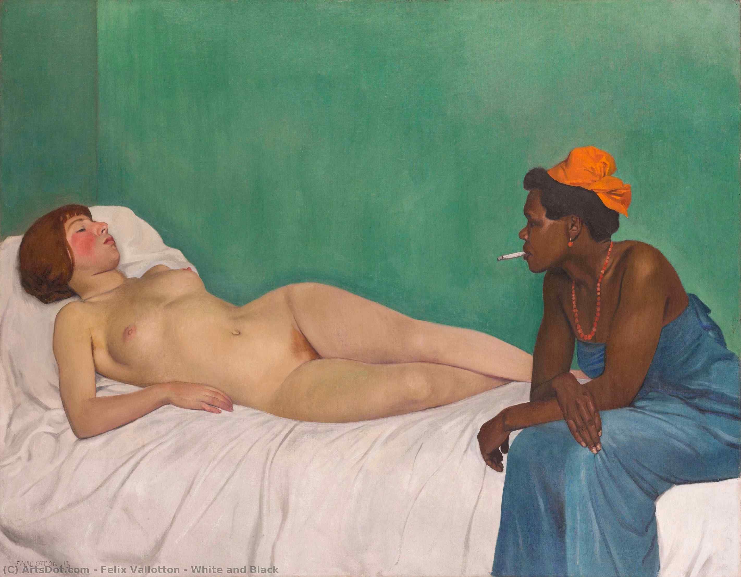 Wikioo.org - The Encyclopedia of Fine Arts - Painting, Artwork by Felix Vallotton - White and Black