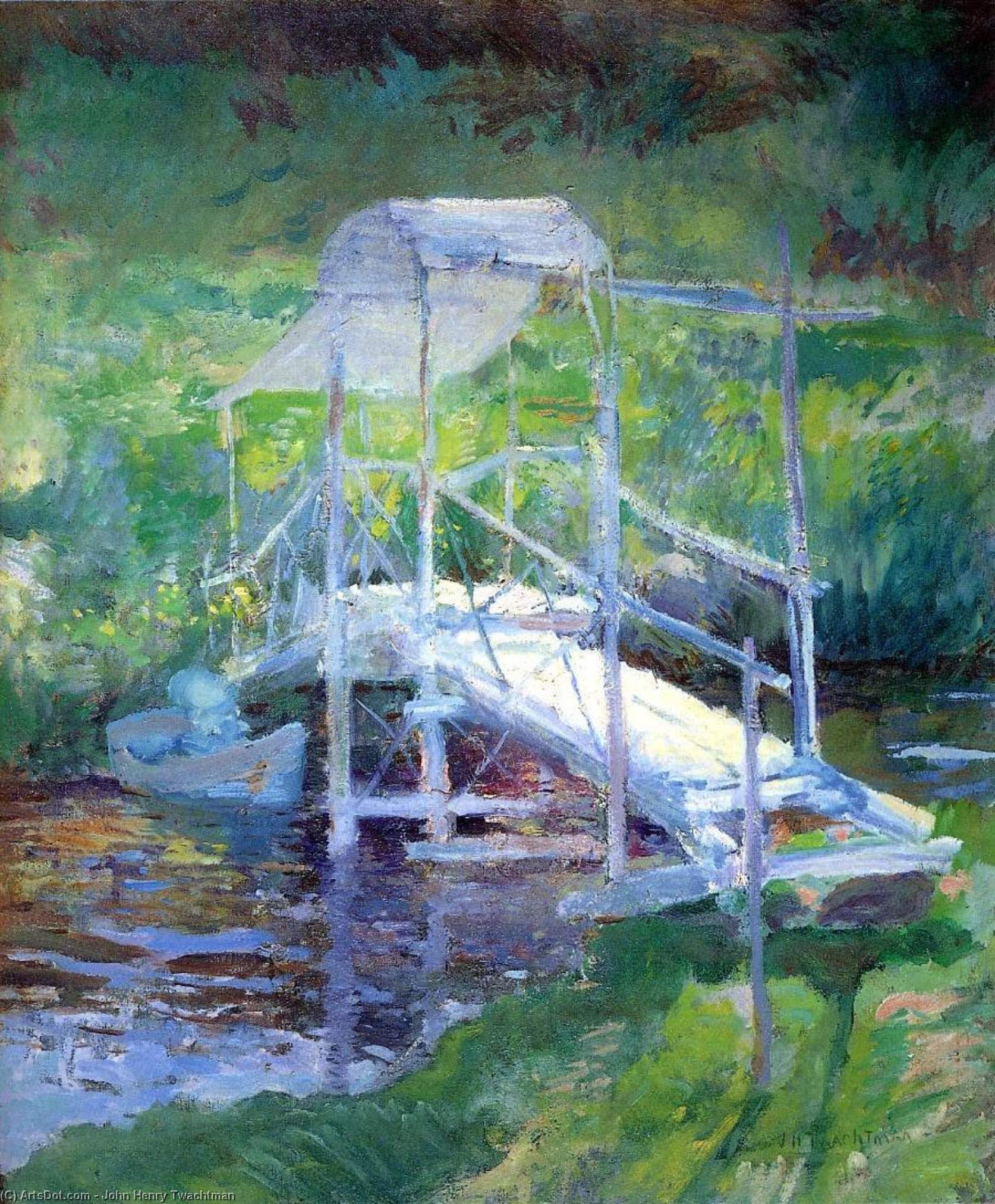 Wikioo.org - The Encyclopedia of Fine Arts - Painting, Artwork by John Henry Twachtman - The White Bridge