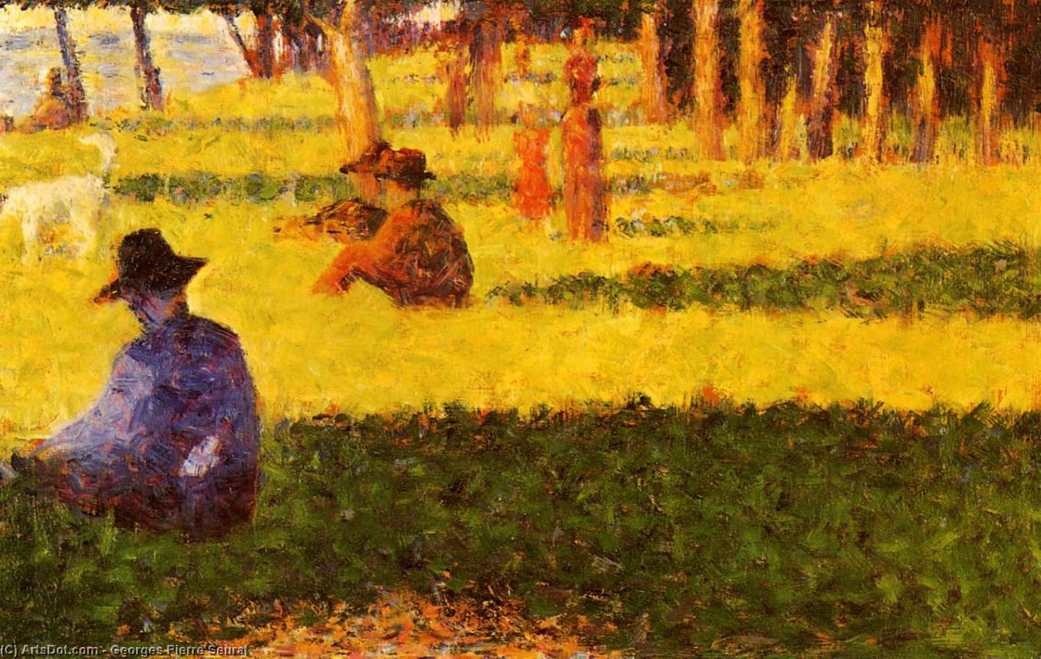 WikiOO.org - Encyclopedia of Fine Arts - Maalaus, taideteos Georges Pierre Seurat - White dog