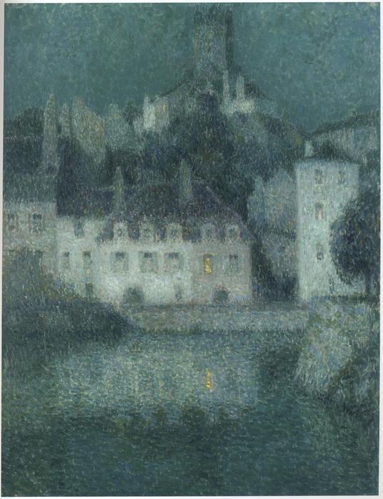 Wikioo.org – L'Encyclopédie des Beaux Arts - Peinture, Oeuvre de Henri Eugène Augustin Le Sidaner - blanc maisons au  Quimperlé