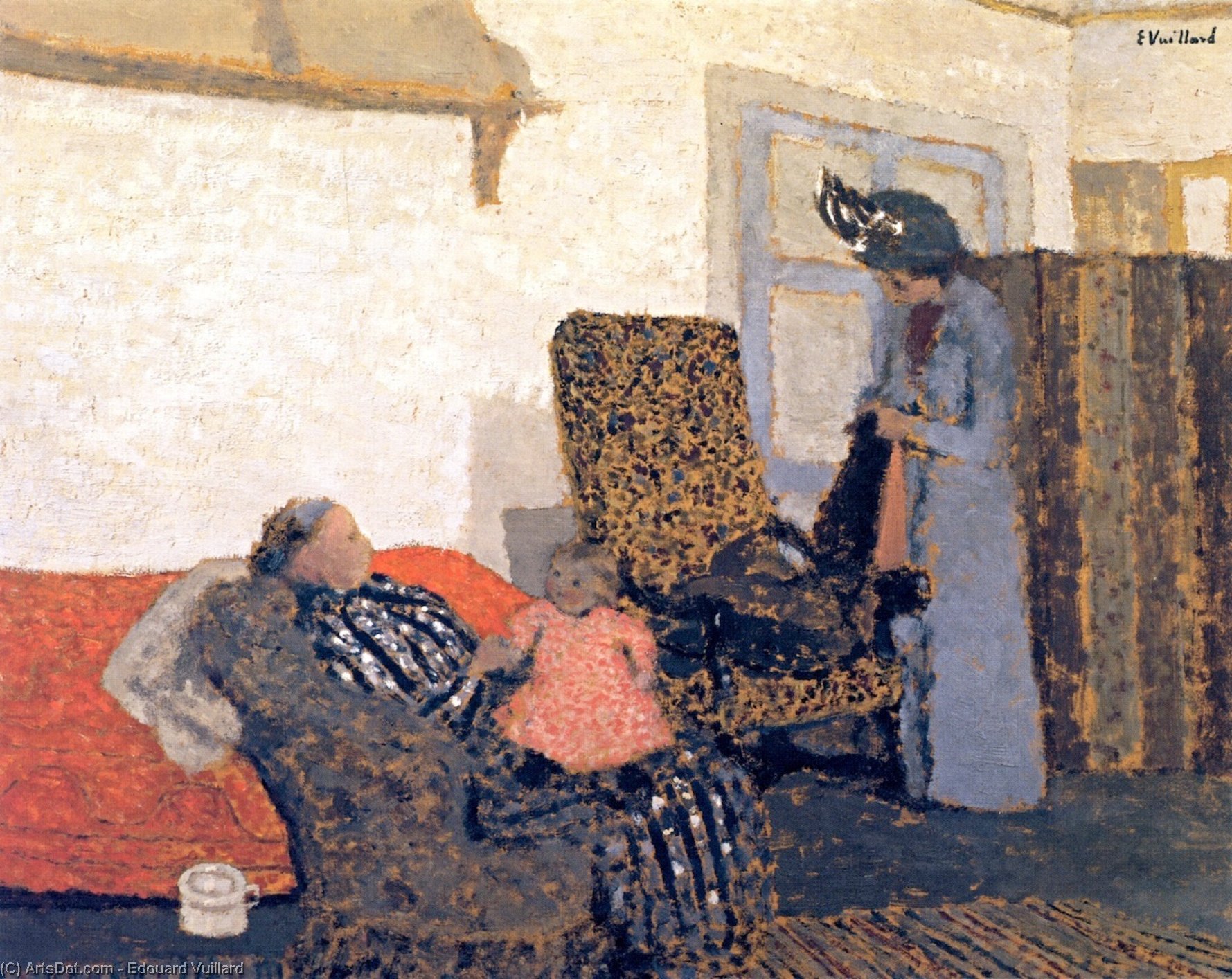 Wikioo.org - The Encyclopedia of Fine Arts - Painting, Artwork by Jean Edouard Vuillard - The White Room
