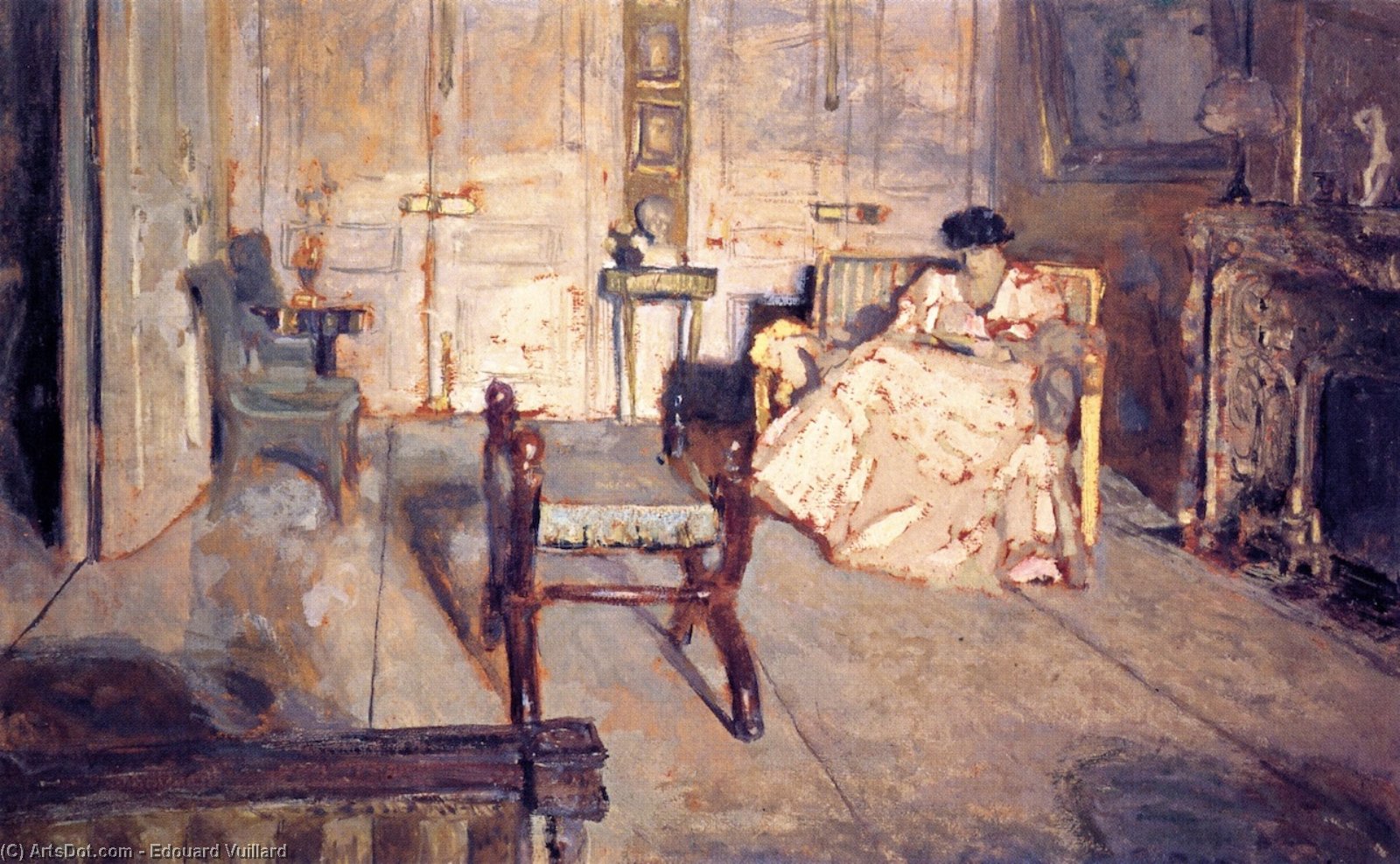 Wikioo.org – La Enciclopedia de las Bellas Artes - Pintura, Obras de arte de Jean Edouard Vuillard - el blanco Salón