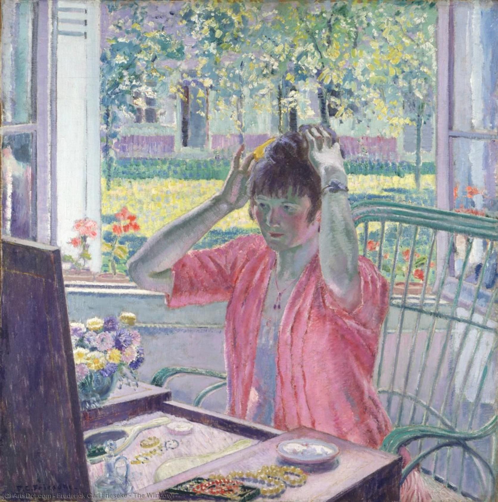 Wikioo.org - The Encyclopedia of Fine Arts - Painting, Artwork by Frederick Carl Frieseke - The Wiindow