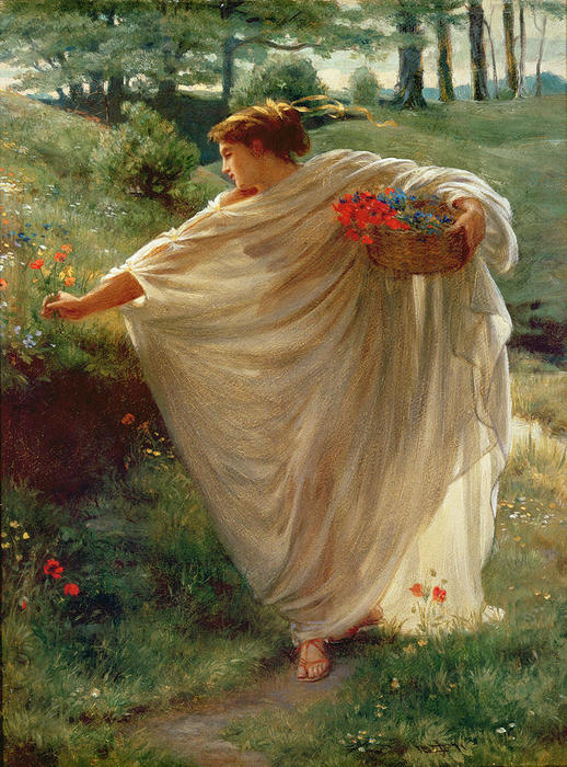 Wikioo.org - The Encyclopedia of Fine Arts - Painting, Artwork by Edward John Poynter - Wild Blossoms