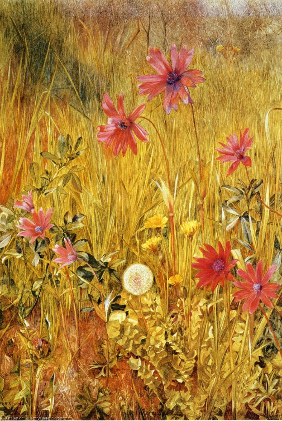 Wikioo.org - The Encyclopedia of Fine Arts - Painting, Artwork by Henry Roderick Newman - Wildflowers
