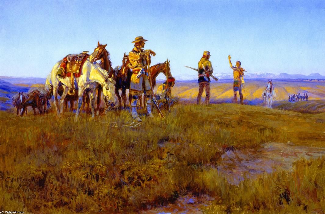 WikiOO.org - Encyclopedia of Fine Arts - Malba, Artwork Charles Marion Russell - Wild Man's Truce