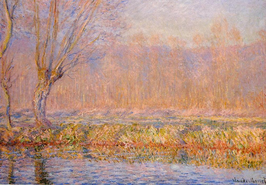 WikiOO.org - Encyclopedia of Fine Arts - Festés, Grafika Claude Monet - The Willow (also known as Spring on the Epte)