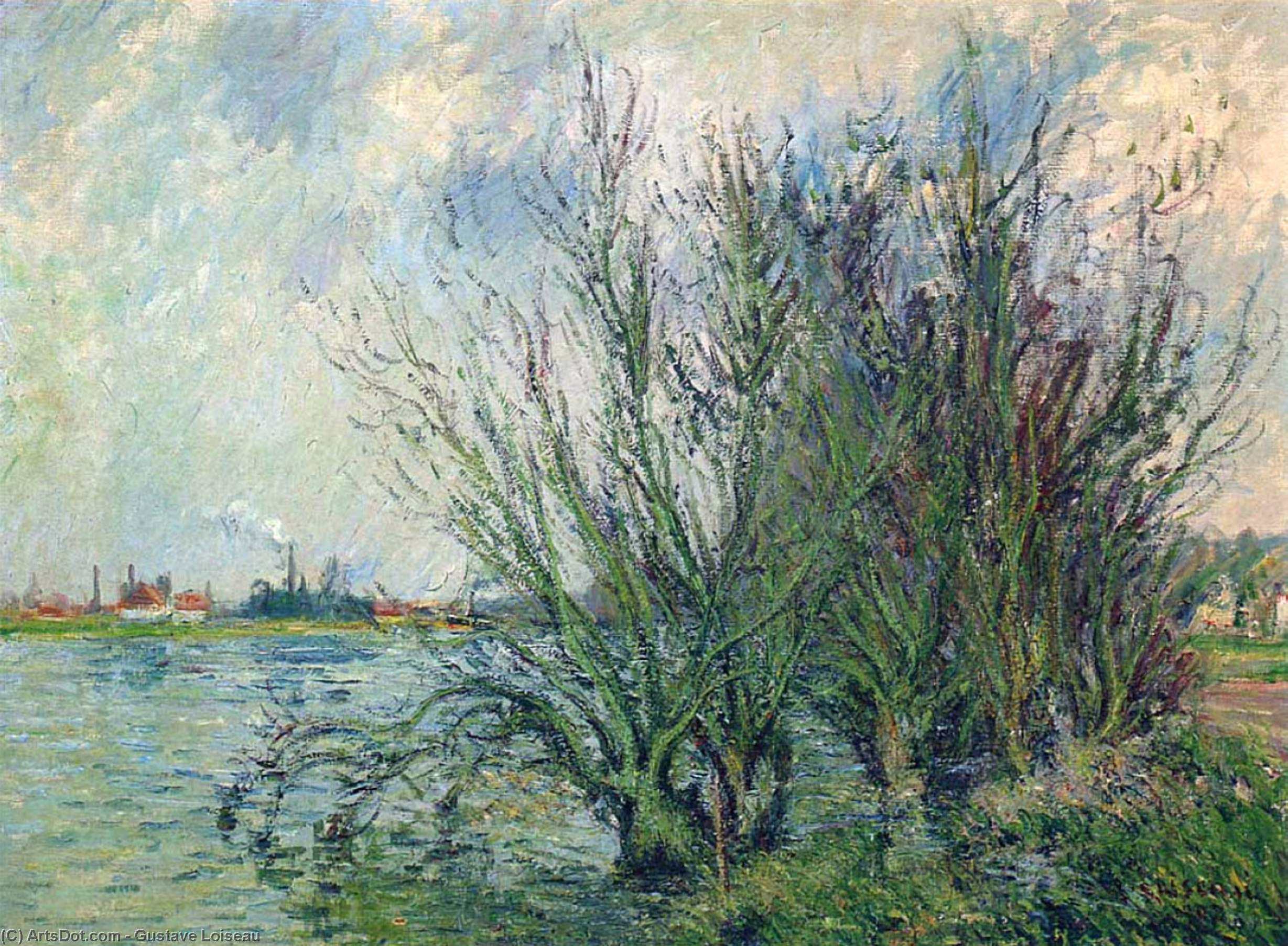 Wikioo.org - The Encyclopedia of Fine Arts - Painting, Artwork by Gustave Loiseau - Willows, Banks of the Oise