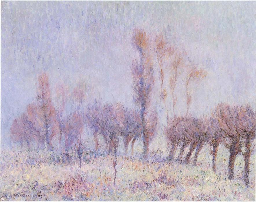 Wikioo.org – La Enciclopedia de las Bellas Artes - Pintura, Obras de arte de Gustave Loiseau - Sauces en Niebla