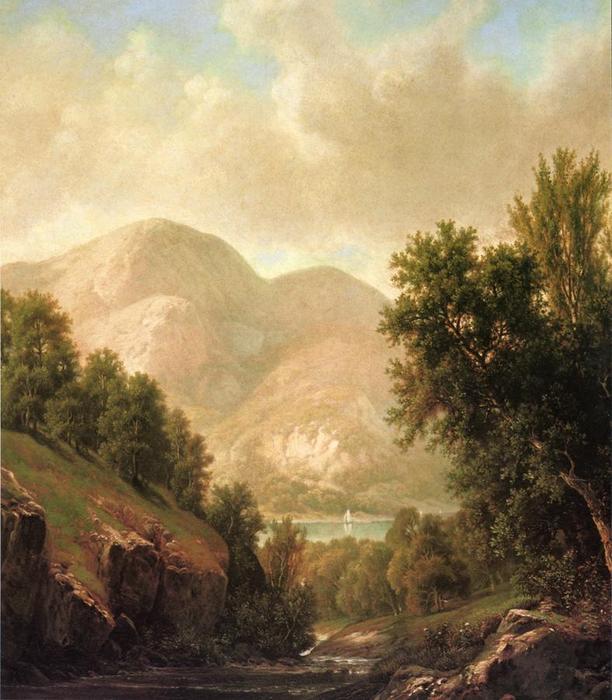 WikiOO.org - Encyclopedia of Fine Arts - Maľba, Artwork William Mason Brown - The Winding Stream