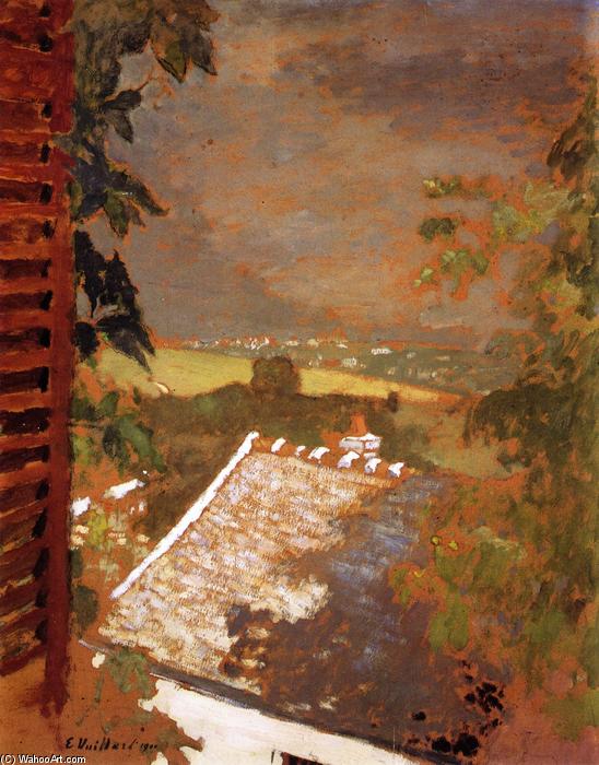 WikiOO.org - Encyclopedia of Fine Arts - Målning, konstverk Jean Edouard Vuillard - Window on Lac Léman