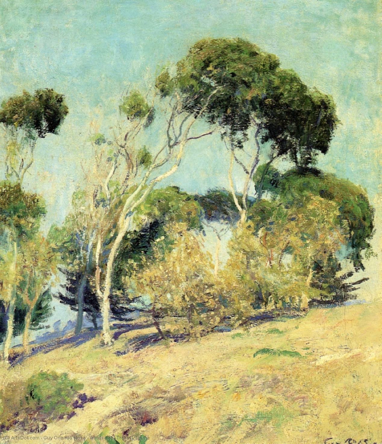 WikiOO.org - Encyclopedia of Fine Arts - Lukisan, Artwork Guy Orlando Rose - Windswept Trees, Laguna
