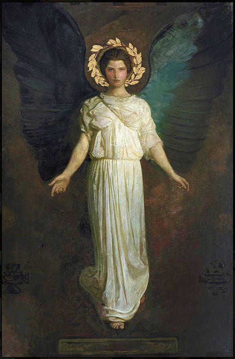 Wikioo.org - The Encyclopedia of Fine Arts - Painting, Artwork by Abbott Handerson Thayer - A Winged Figure