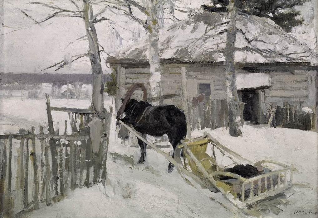 Wikioo.org - The Encyclopedia of Fine Arts - Painting, Artwork by Konstantin Alekseyevich Korovin - Winter