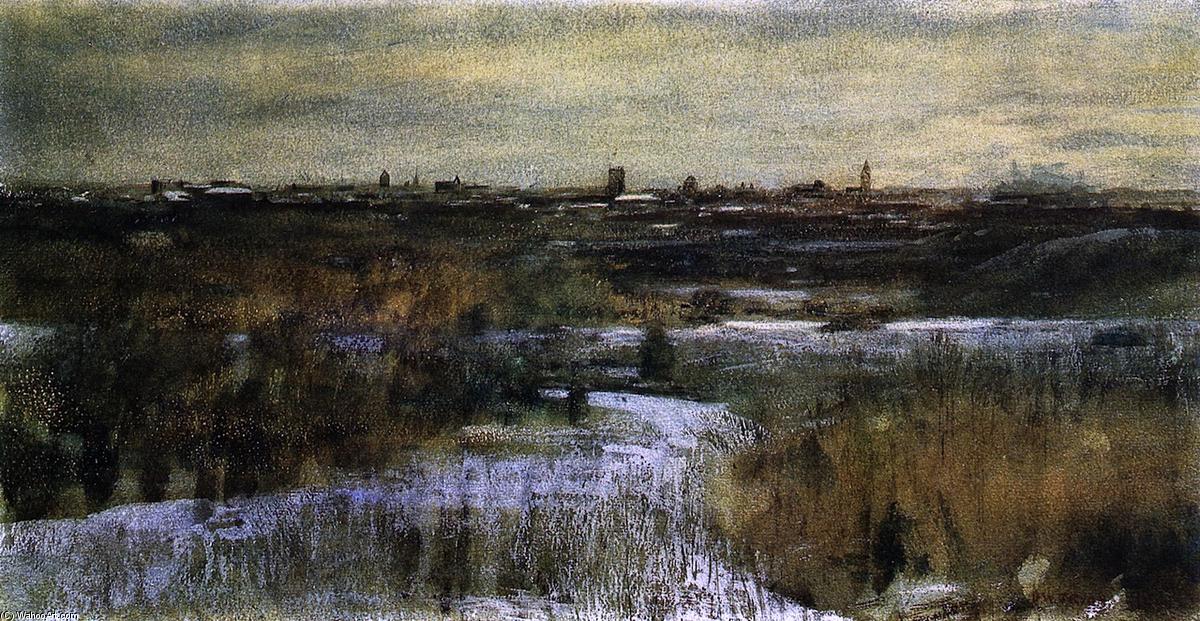 Wikioo.org - The Encyclopedia of Fine Arts - Painting, Artwork by Dwight William Tryon - Winter: Central Park
