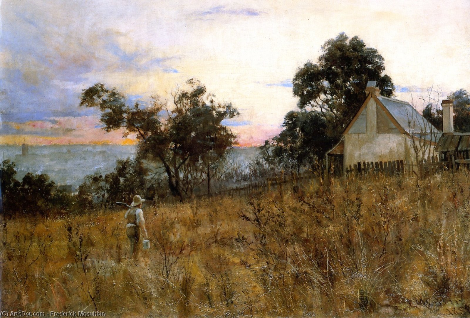 Wikioo.org - The Encyclopedia of Fine Arts - Painting, Artwork by Frederick Mccubbin - Winter Evening, Hawthorn