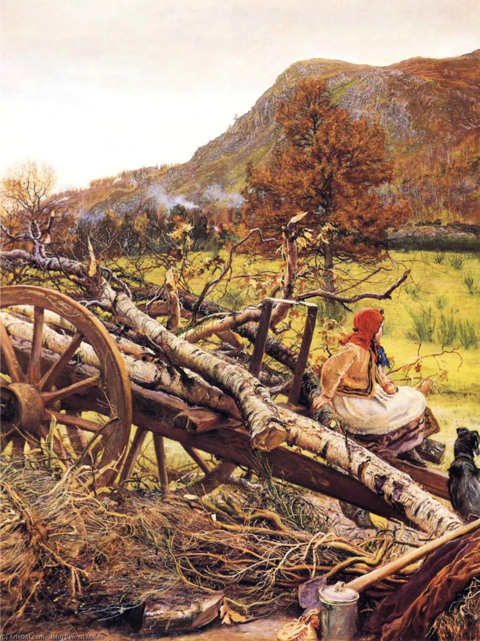 WikiOO.org - 百科事典 - 絵画、アートワーク John Everett Millais - ウィンター 燃料