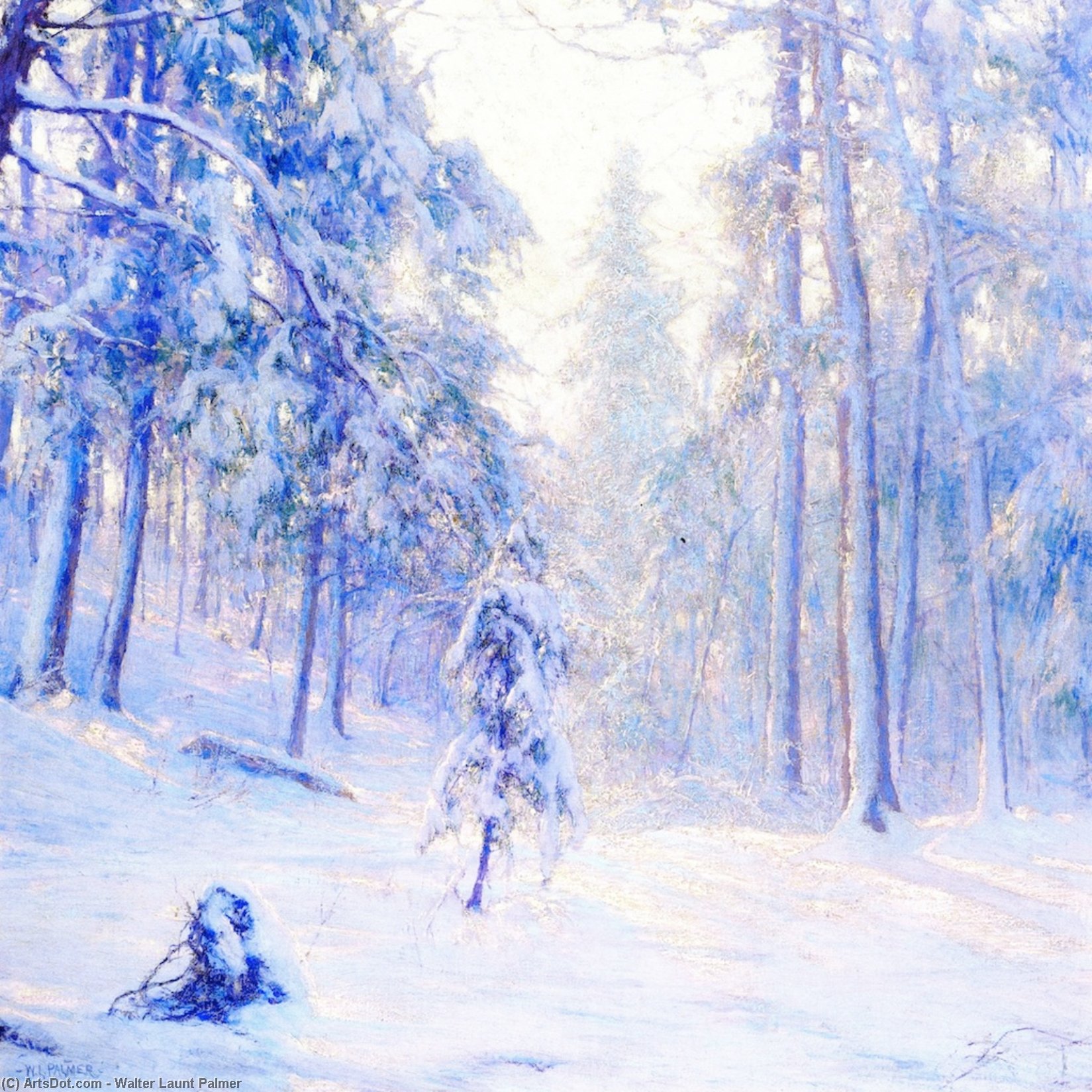 Wikioo.org - The Encyclopedia of Fine Arts - Painting, Artwork by Walter Launt Palmer - Winter Haze