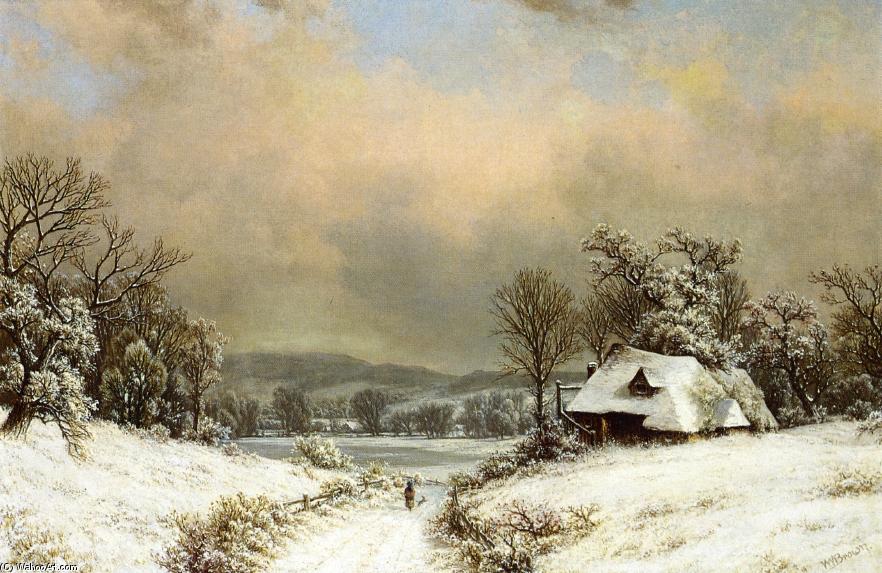 WikiOO.org - Encyclopedia of Fine Arts - Schilderen, Artwork William Mason Brown - Winter in the Country