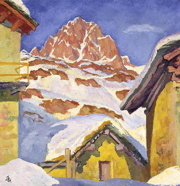 Wikioo.org – L'Enciclopedia delle Belle Arti - Pittura, Opere di Giovanni Giacometti - Inverno a Maloja