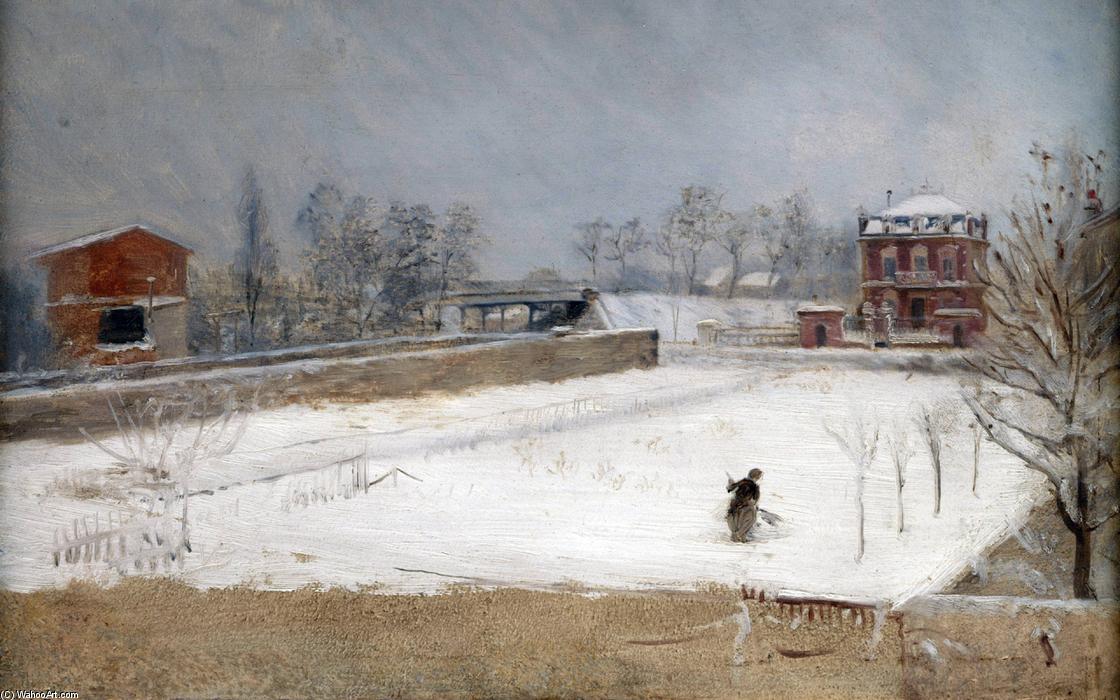Wikioo.org - The Encyclopedia of Fine Arts - Painting, Artwork by Giuseppe De Nittis - Winter Landscape