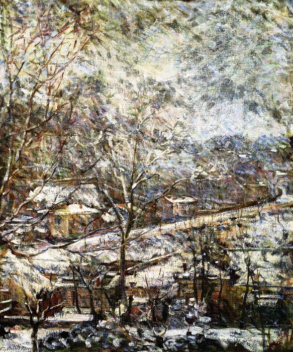Wikioo.org - The Encyclopedia of Fine Arts - Painting, Artwork by Marie Bracqemond - Winter Landscape