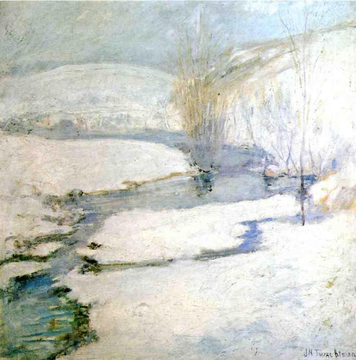 Wikioo.org - The Encyclopedia of Fine Arts - Painting, Artwork by John Henry Twachtman - Winter Landscape