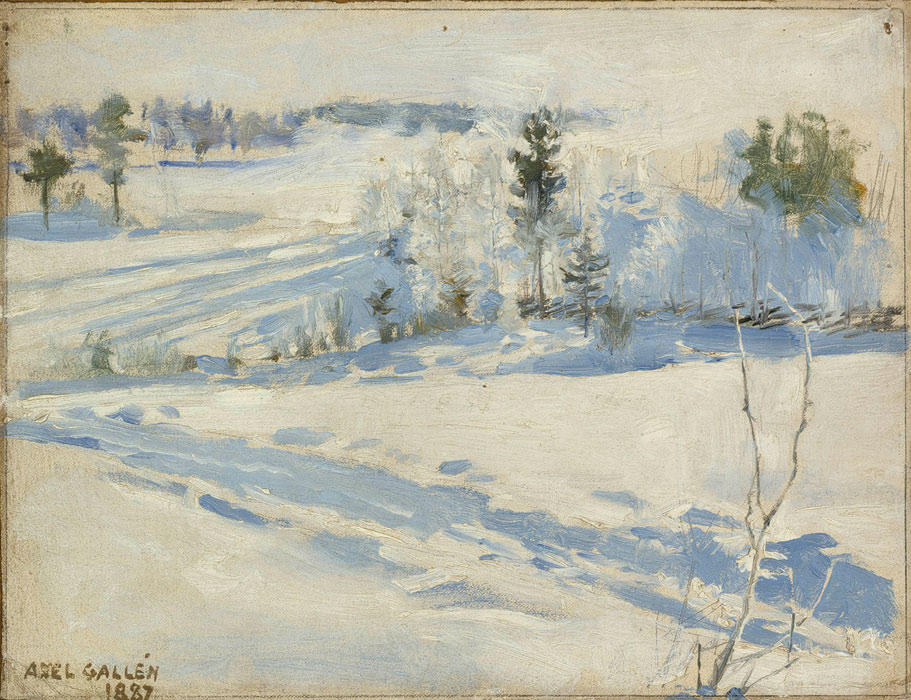 Wikioo.org – L'Encyclopédie des Beaux Arts - Peinture, Oeuvre de Akseli Gallen Kallela - paysage dhiver