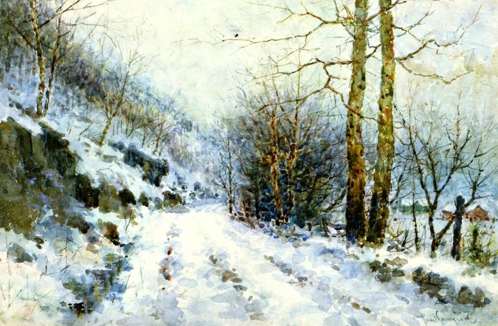 Wikioo.org - The Encyclopedia of Fine Arts - Painting, Artwork by Paul Sawyier - Winter Road