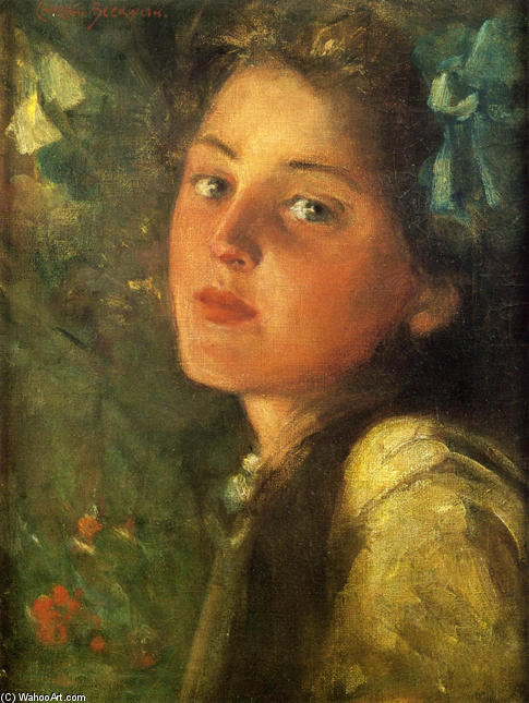 Wikioo.org - The Encyclopedia of Fine Arts - Painting, Artwork by James Carroll Beckwith - A Wistful Look