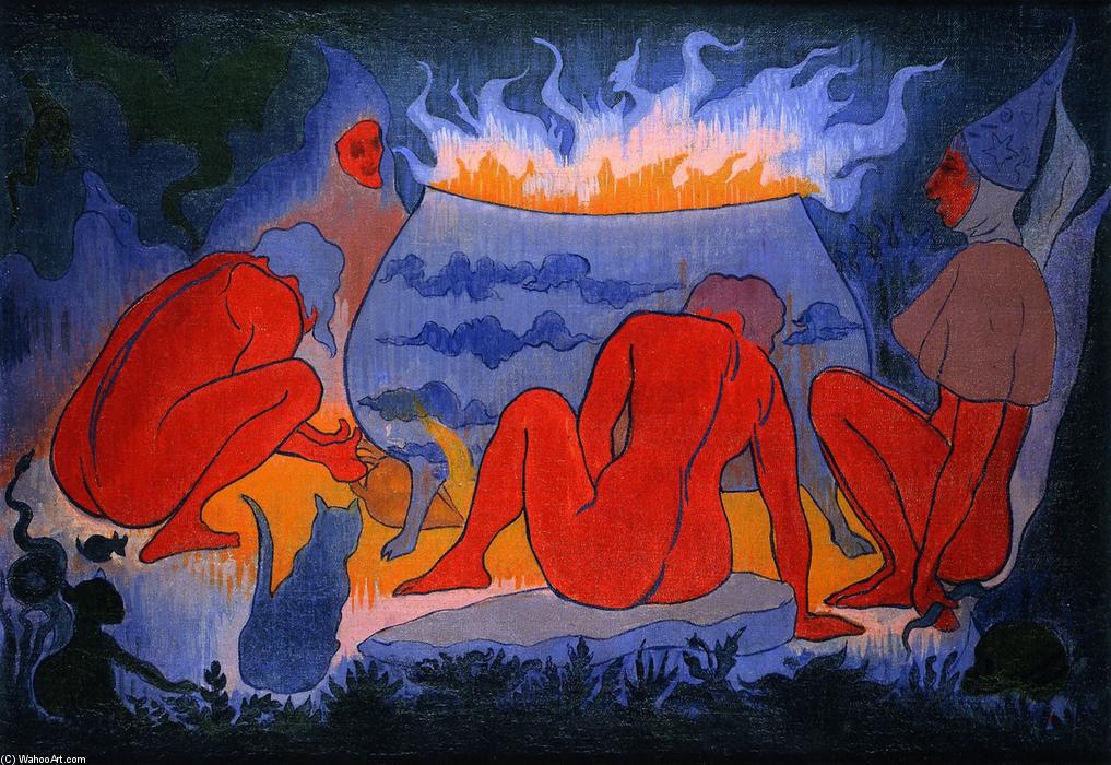 Wikioo.org – L'Enciclopedia delle Belle Arti - Pittura, Opere di Paul Ranson - Le streghe di tutto il fuoco