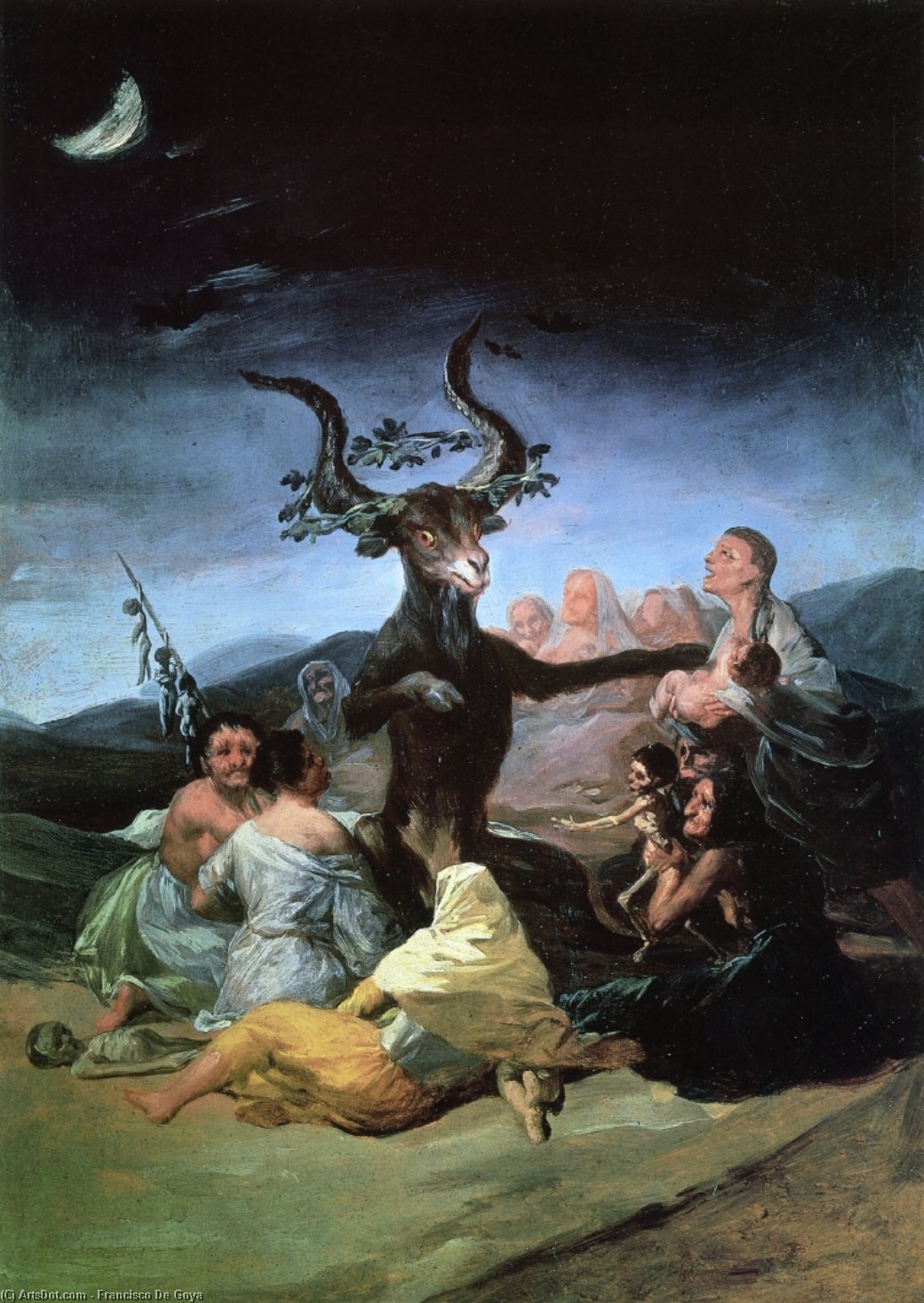 Wikioo.org - The Encyclopedia of Fine Arts - Painting, Artwork by Francisco De Goya - The Witches' Sabbath