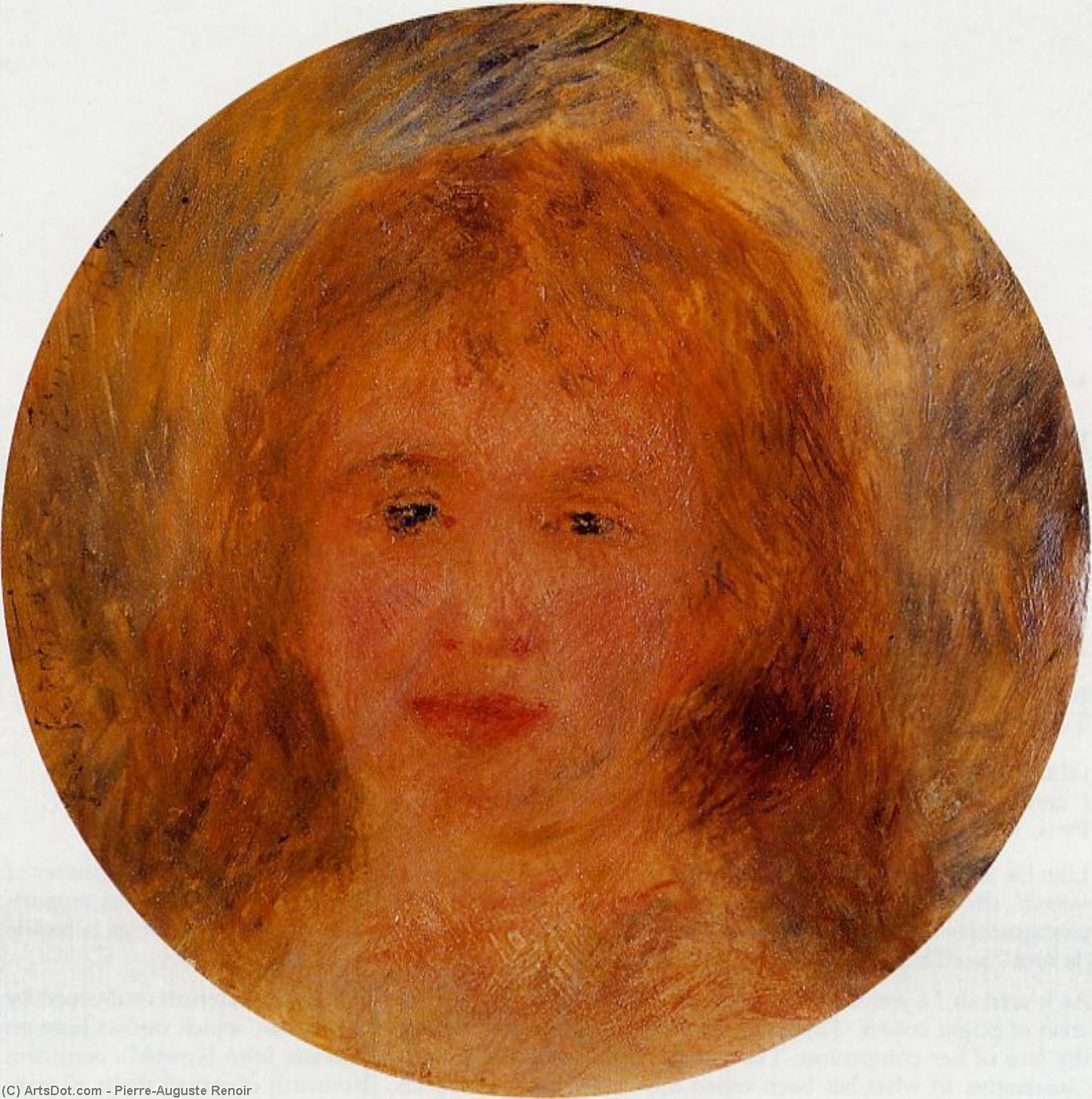 Wikioo.org - The Encyclopedia of Fine Arts - Painting, Artwork by Pierre-Auguste Renoir - Woman's Head (also known as Jeanne Samary)