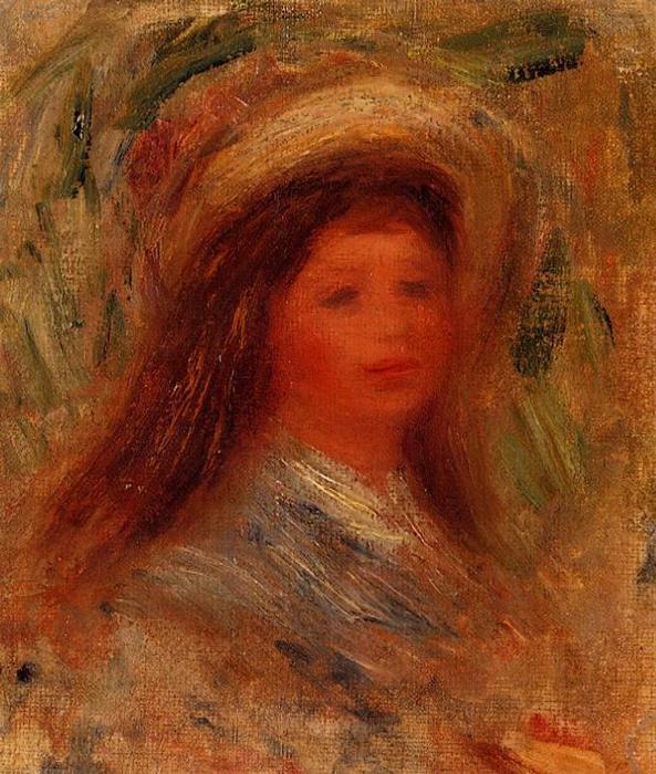 Wikioo.org - The Encyclopedia of Fine Arts - Painting, Artwork by Pierre-Auguste Renoir - Woman's Head (11)