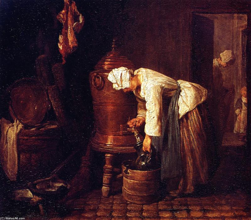 Wikioo.org - The Encyclopedia of Fine Arts - Painting, Artwork by Jean-Baptiste Simeon Chardin - Woman at the Cistern