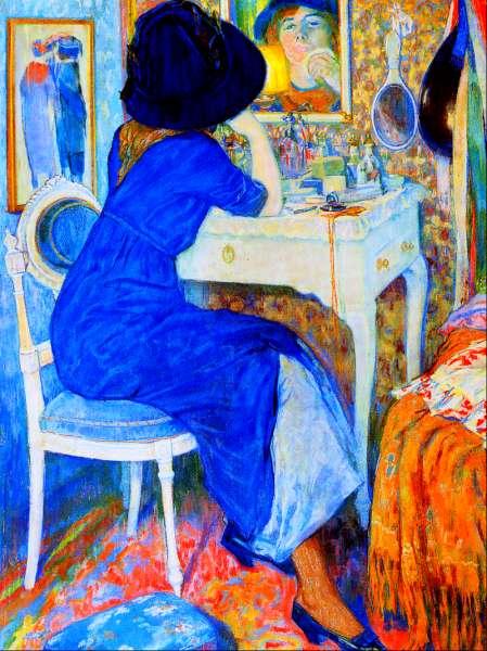 Wikioo.org - The Encyclopedia of Fine Arts - Painting, Artwork by Leo Gestel - Woman at Makeup Table (also known as Lisette at Toilette)