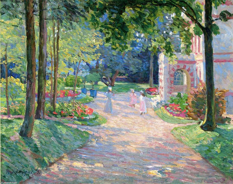Wikioo.org - The Encyclopedia of Fine Arts - Painting, Artwork by Henri Lebasque - Women and Children in the Parc de Dammartin